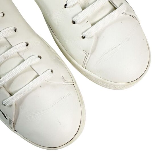 LOUIS VUITTON Frontrow Floral Sneakers Size 39 US 8.5 Lace Up Logo Low Top White - Picture 5 of 13